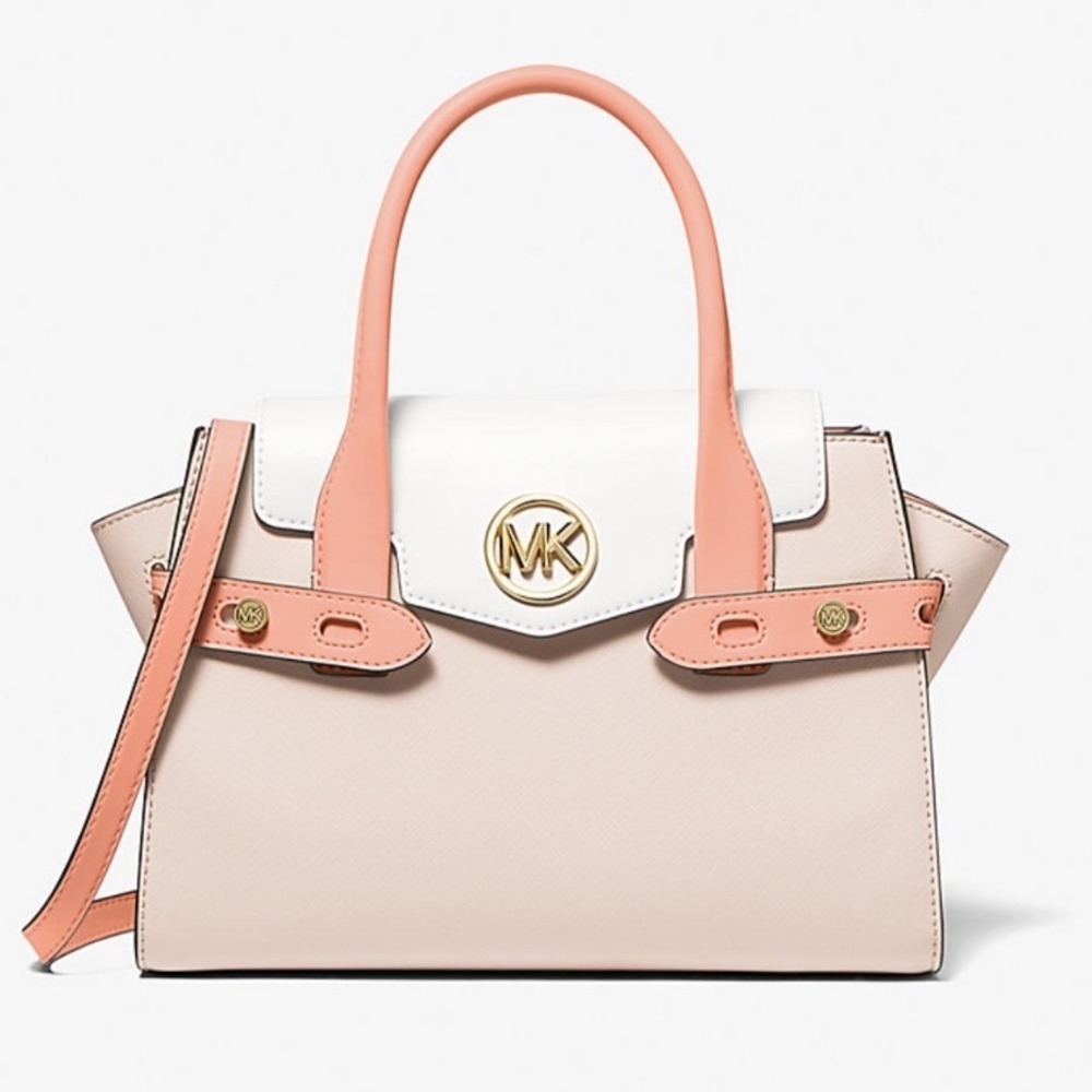 Michael‎ Kors Carmen Medium Satchel Women Medium Pink New Colorblock 35S2GNMS8T